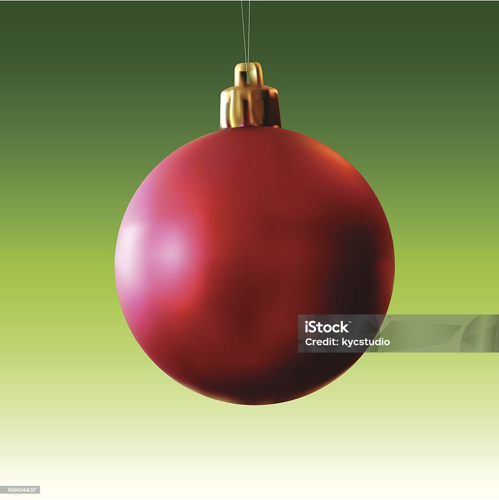 Векторные Рождественские шар над Зелёный фон - Векторная графика Ёлочные игрушки роялти-фри