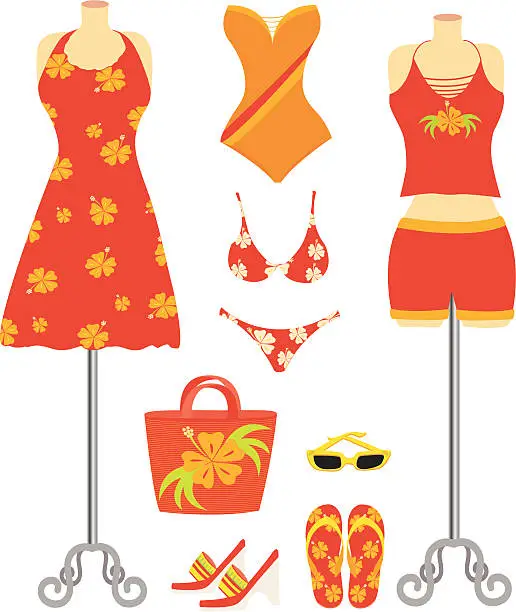 Vector illustration of Summer Coordinates