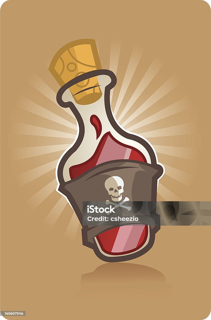 Botella de ron - arte vectorial de Botella libre de derechos