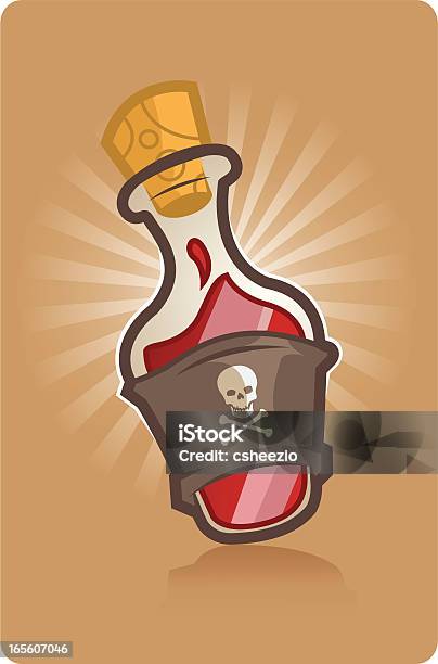 Ilustración de Botella De Ron y más Vectores Libres de Derechos de Botella - Botella, Nocivo - Descripción física, Bebida