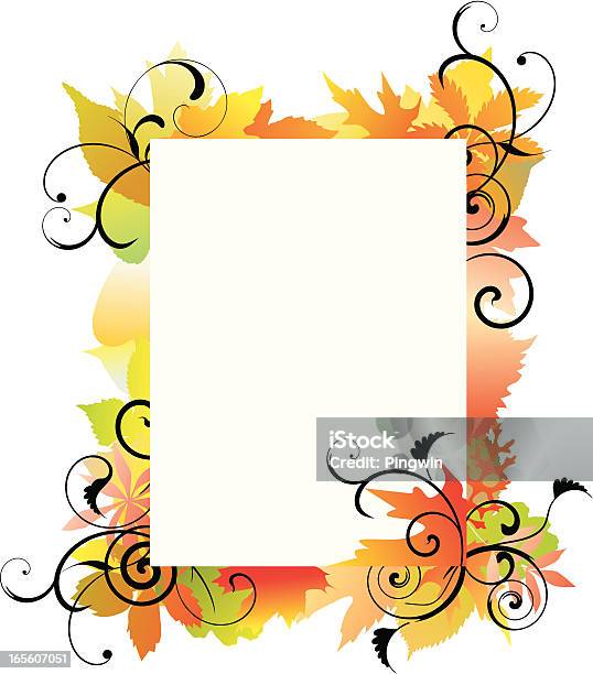 가을 낙엽 프페임 0명에 대한 스톡 벡터 아트 및 기타 이미지 - 0명, 가을, 계절
