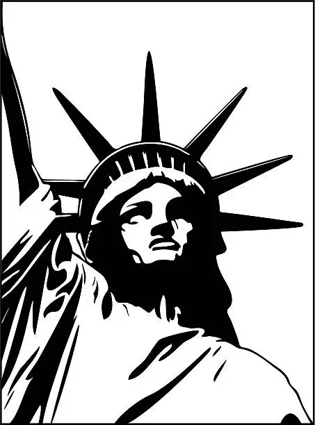 Vector illustration of Statue of Liberty
