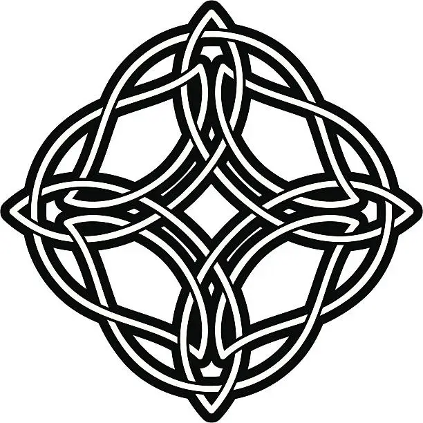 Vector illustration of Celtic knot medallion