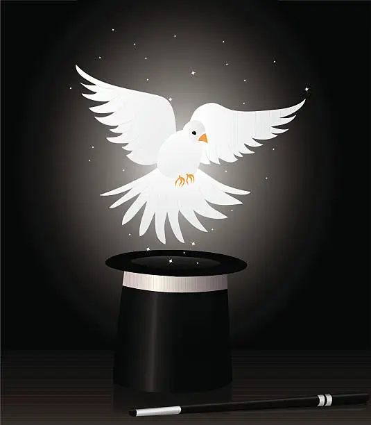 Vector illustration of Magic Dove