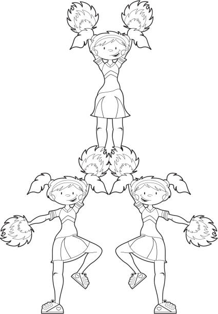 Cheer Pyramid Drawing 40+ Cheerleaders Pyramid Illustrations, Royalty-Free Vector Graphics ...