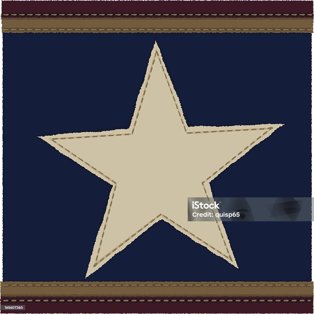 Bandera de estrella - arte vectorial de Anticuado libre de derechos