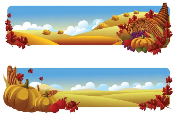 Vector illustration of Beautiful autumn Background/Banners