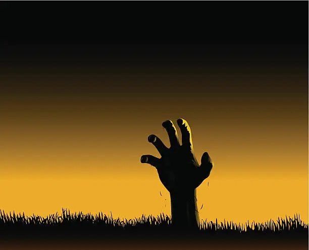 Vector illustration of Zombie hand