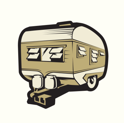 this is a vintage style camping pull along trailer for all those camp fire blues.