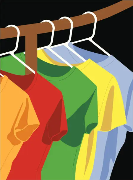 Vector illustration of T-shirts