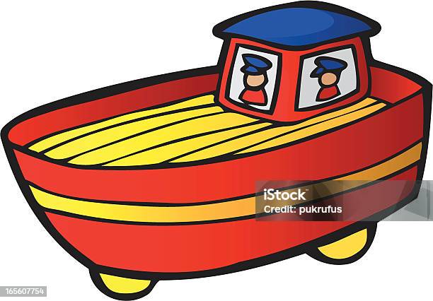 Toy Boat Stock Illustration - Download Image Now - Toy Boat, Blue, Cartoon  - iStock
