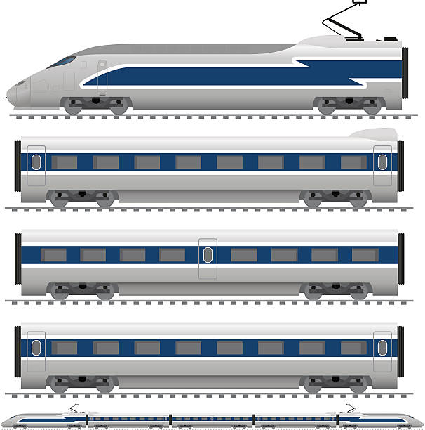 shinkansen - train public transportation passenger train locomotive stock-grafiken, -clipart, -cartoons und -symbole