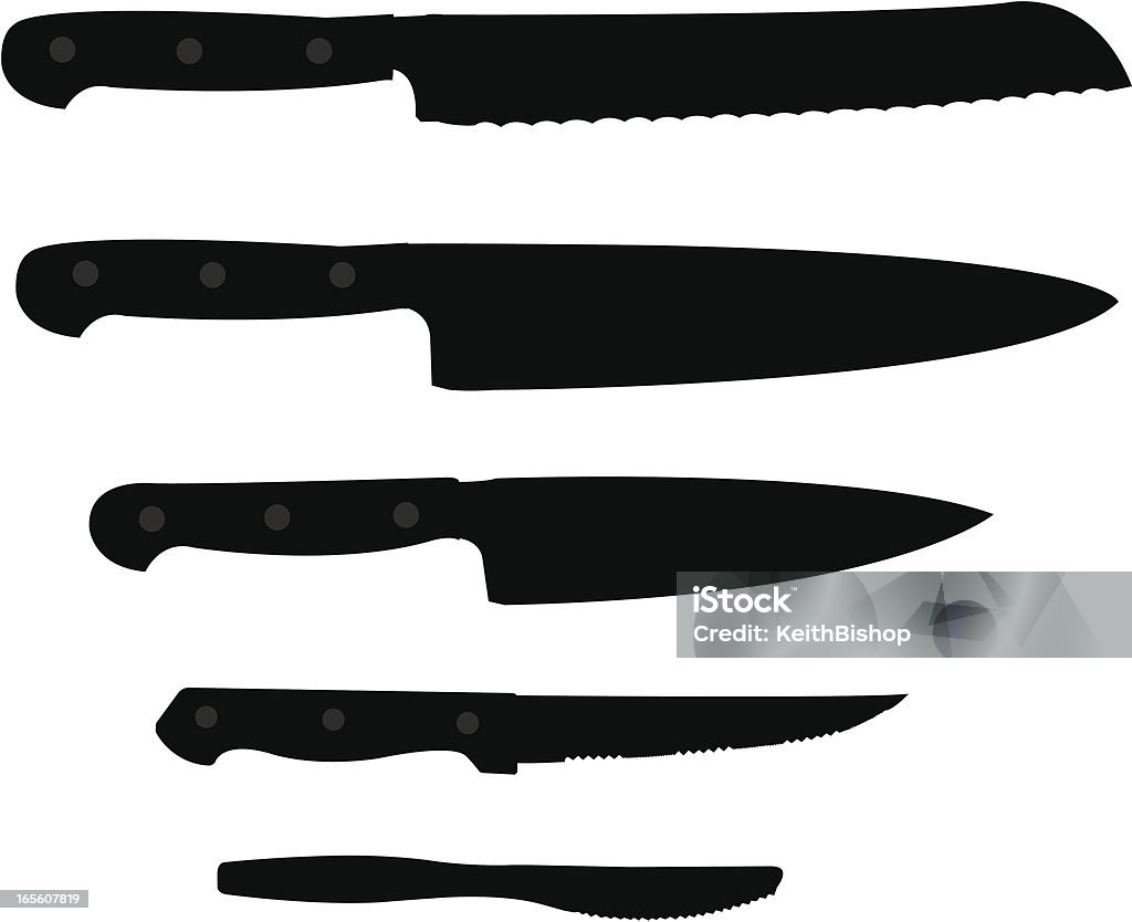 Кухня ножи, Utensil, инструменты, Бытовое оборудование - Векторная графика Блестящий роялти-фри