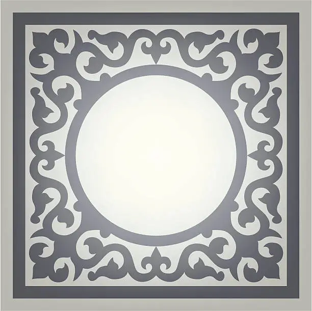 Vector illustration of Islamic Marble frame