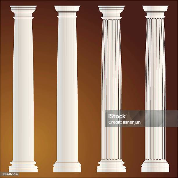 Column Stock Illustration - Download Image Now - Architectural Column, Architecture, Art