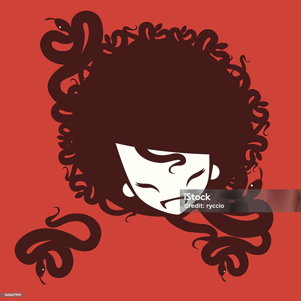 Medusa A nice medusa surrounded by snakes. Biting stock vector