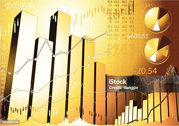 Фондовый Рынок — стоковая векторная графика и другие изображения на тему Высокий - Высокий, Круговая диаграмма, Рост