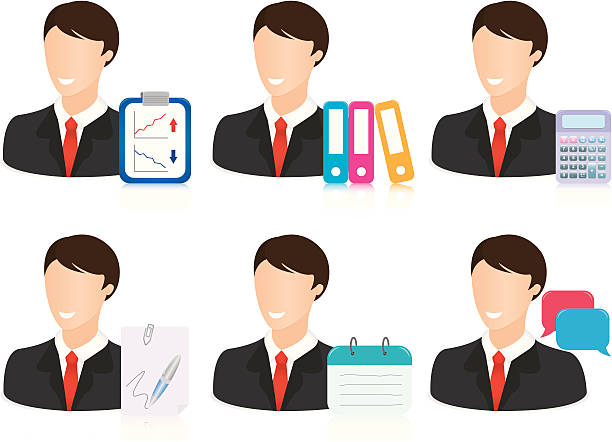 Businessman Icon Set 2 vector art illustration