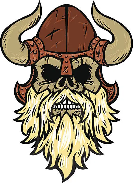 Vector illustration of zombie viking