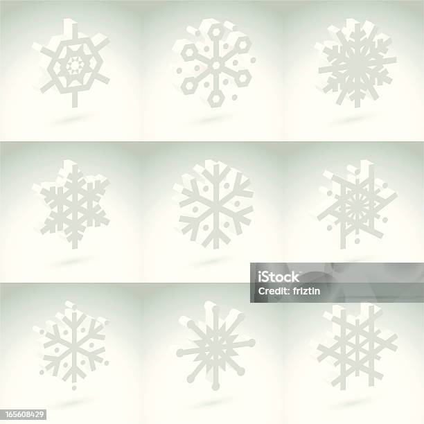 흰색 제품의 등각투영 Snowflakes 겨울에 대한 스톡 벡터 아트 및 기타 이미지 - 겨울, 등측투영법, 0명