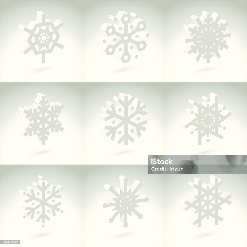Snowdrop Isometric White Isometric Snowflakes Stock Illustration - Download Image Now ...