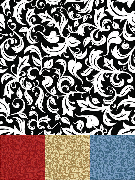 illustrazioni stock, clip art, cartoni animati e icone di tendenza di motivo decorativo senza soluzione di continuità - flower backgrounds tile floral pattern