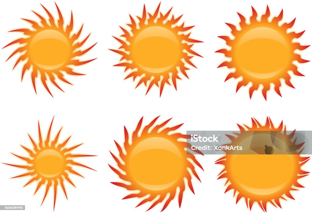 Sun Color Gradation Suns Stock Illustration - Download Image Now - Color Gradient, Heat ...