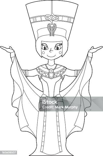 Kolor W Nefertiti Egipska Queen - Stockowe grafiki wektorowe i więcej obrazów Biżuteria - Biżuteria, Clip Art, Czarno biały