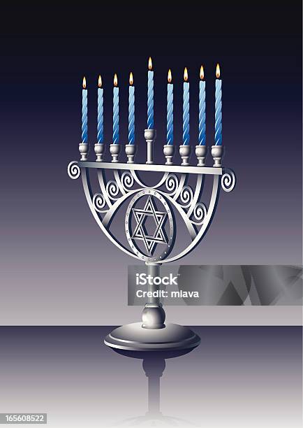 Menorah Stock Illustration - Download Image Now - Hanukkah, Decoration, Art And Craft