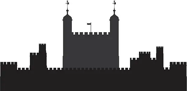 Vector illustration of Tower of London