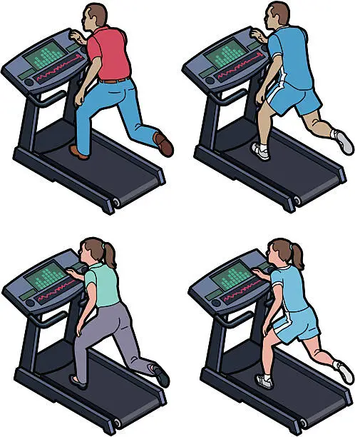 Vector illustration of Isometric Treadmill