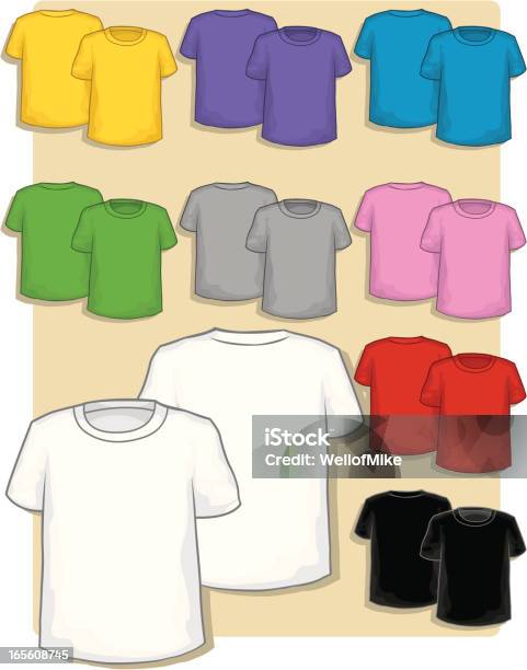 Youth Kurzärmlige Tshirts Stock Vektor Art und mehr Bilder von Baumwolle - Baumwolle, Comic - Kunstwerk, Illustration