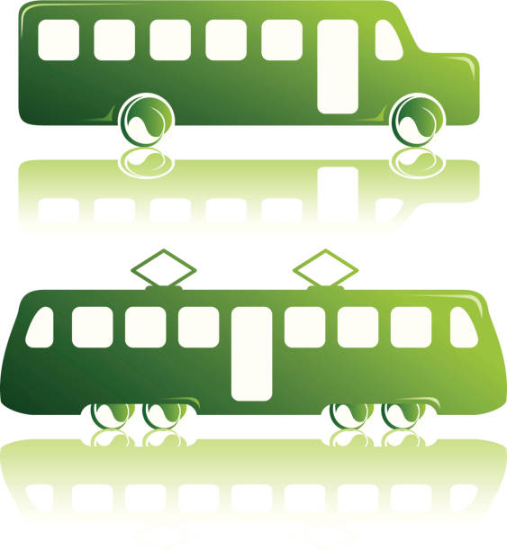 green transportu publicznego - cable car illustrations stock illustrations