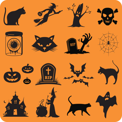 Spooky Halloween icon set. Professional clip art for your print or Web project. See more icons in this series.