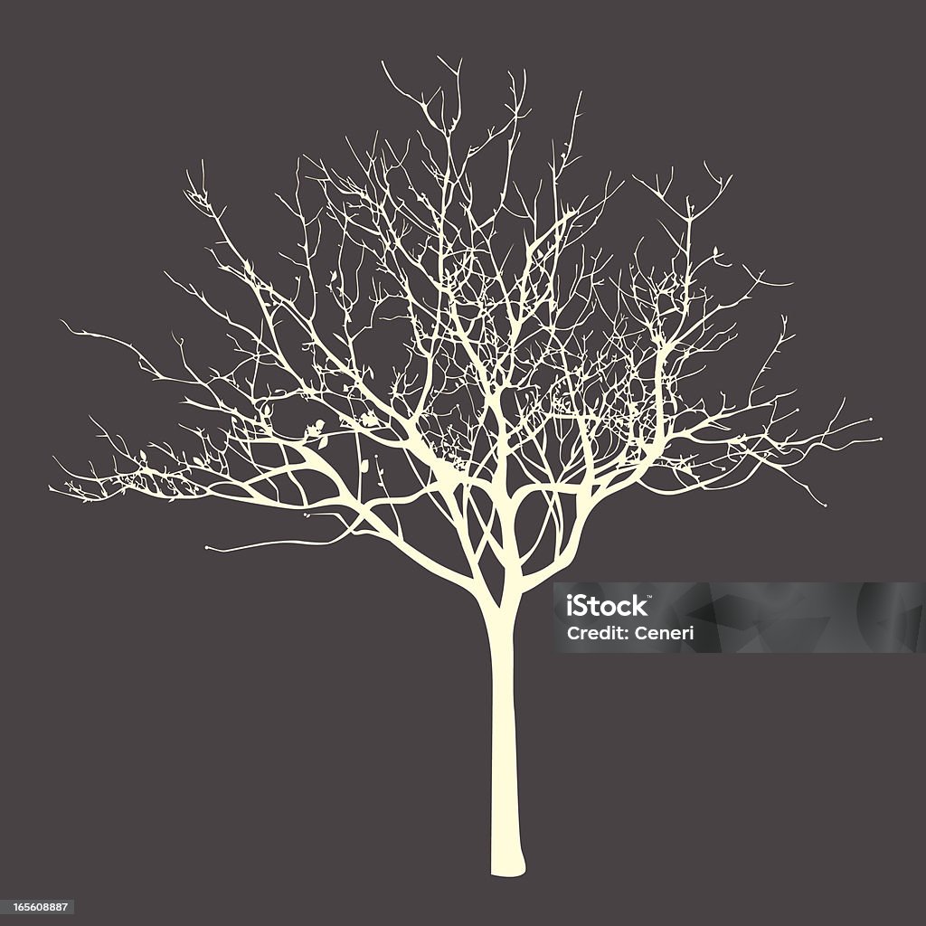 withered árbol - arte vectorial de Beige libre de derechos