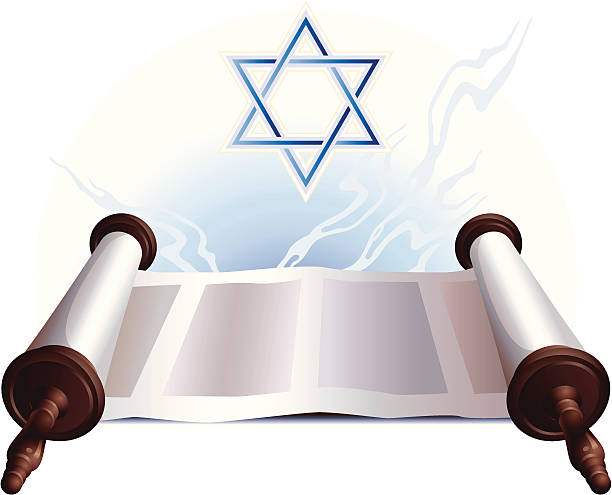 tora - judaism jewish ethnicity hasidism rabbi stock illustrations