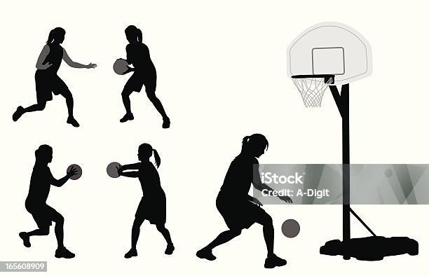 Basketballpractice - スポーツ バスケットボールのベクターアート素材や画像を多数ご用意 - スポーツ バスケットボール, 女性, 輪郭