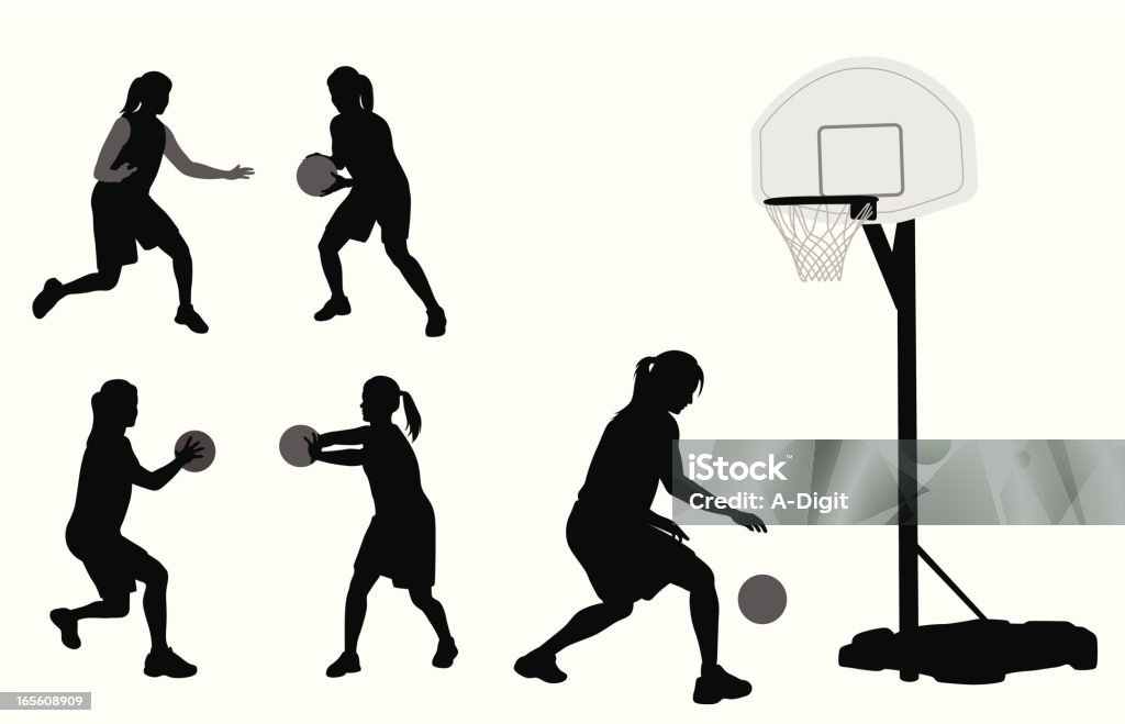 BasketballPractice - Grafika wektorowa royalty-free (Kobiety)