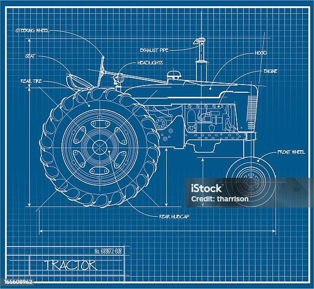 Tracteur Plan Darchitecte Vecteurs libres de droits et plus d'images vectorielles de Plan d'architecte - Plan d'architecte, Tracteur, Agriculture