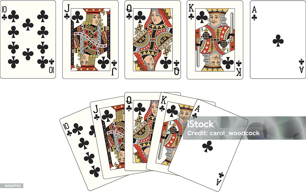 Club para dois Royal descarga cartas de baralho - Vetor de Carta de baralho - Jogo de lazer royalty-free