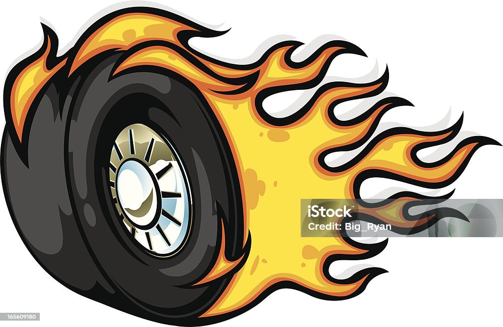 hot rodder  Tire - Vehicle Part stock vector