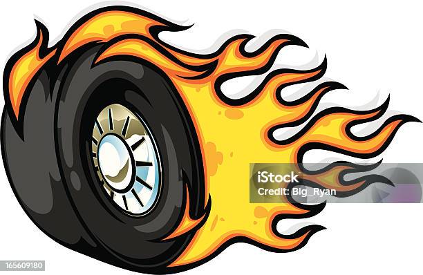 Hot Rodder Stock Illustration - Download Image Now - Tire - Vehicle Part, Cartoon, Wheel