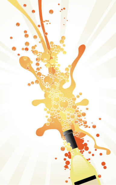 Champaign burst vector art illustration