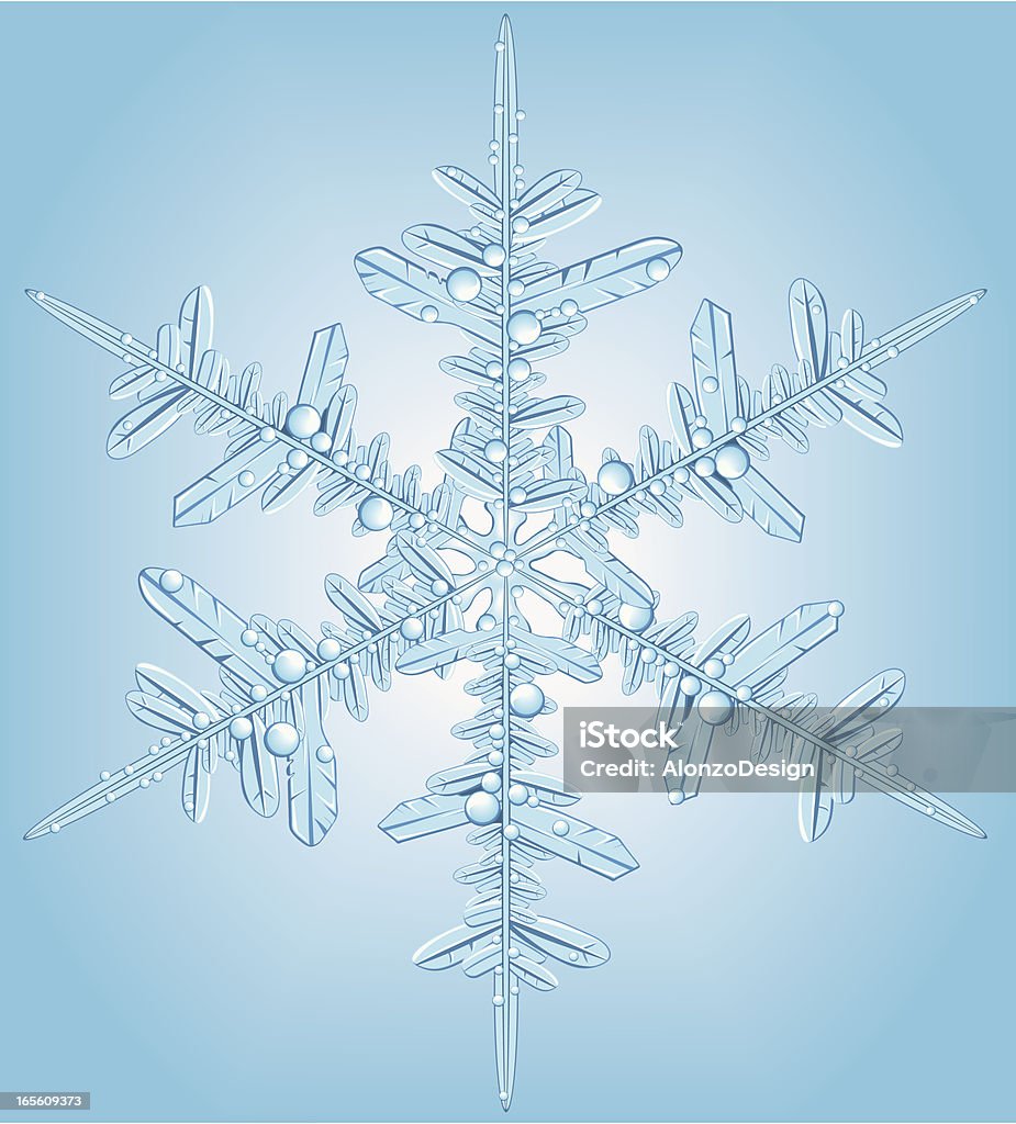 Flocon de neige - clipart vectoriel de Cristaux de neige libre de droits