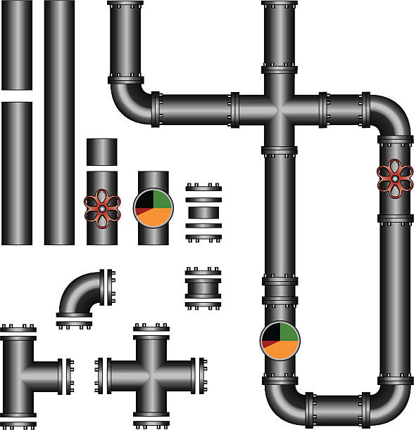 machen sie ihre eigenen haufen linien - pipe valve water pipe air valve stock-grafiken, -clipart, -cartoons und -symbole
