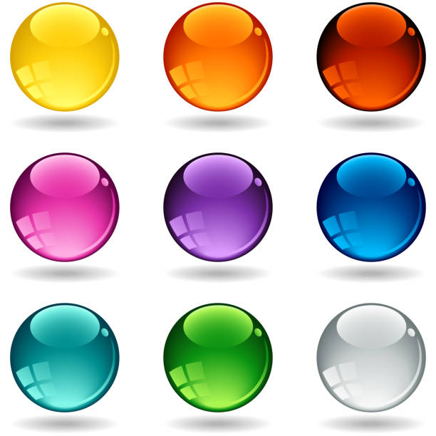 Glossy Web Buttons vector art illustration