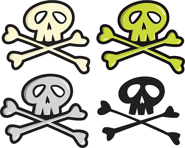 Poison Skulls vector art illustration