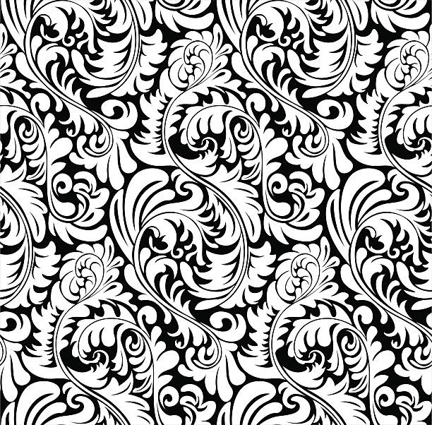 elegancki tło tapeta wzór/tle (płytki bezproblemowo - floral pattern silhouette fabolous plant stock illustrations