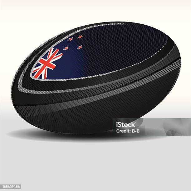 Мяч Для Регбиновая Зеландия — стоковая векторная графика и другие изображения на тему Новая Зеландия - Новая Зеландия, Регби - спорт, Мяч для регби