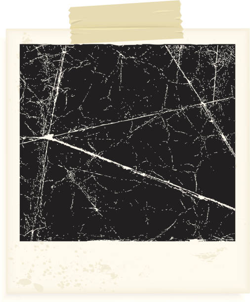 Old photo of a black grunge texture old polaroid photo.include files:eps8,ai10 & hi res jpg polaroid texture stock illustrations